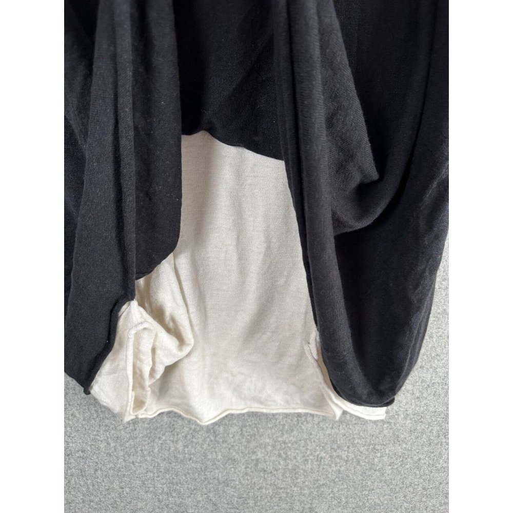 J. Jill 4X Tank Top Womens Black Cream Double Layer Sleeveless Linen Rayon Shirt - Picture 7 of 8